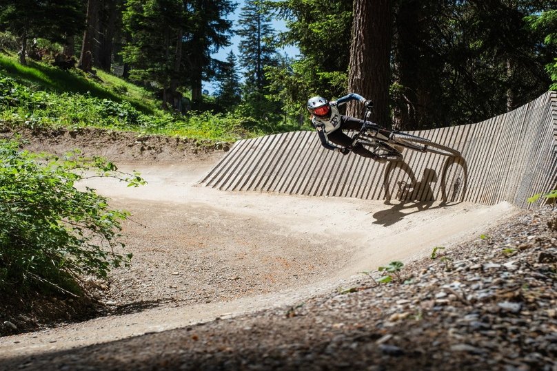 Vista del Bikepark Serfaus-Fiss-Ladis. De los mejores Bikeparks en Austria.